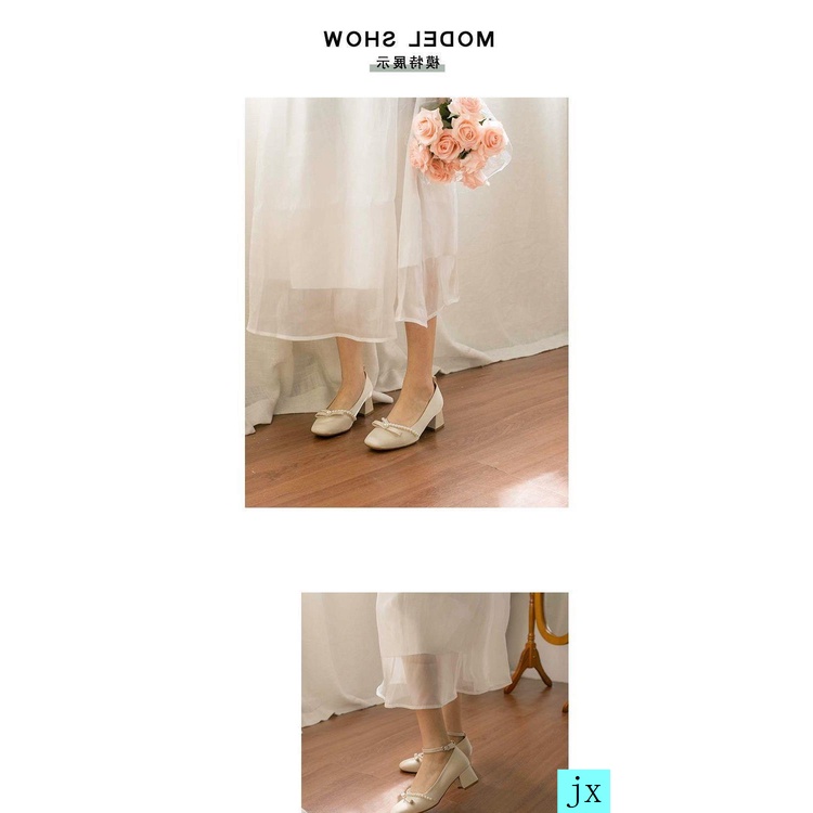 Giày cao gót phong cách lolita retro thời trang mùa thu dành cho nữ