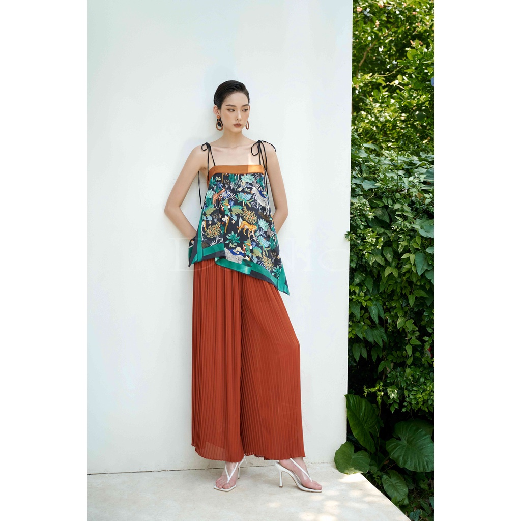 De Nio - Quần dài chiffon xếp ly