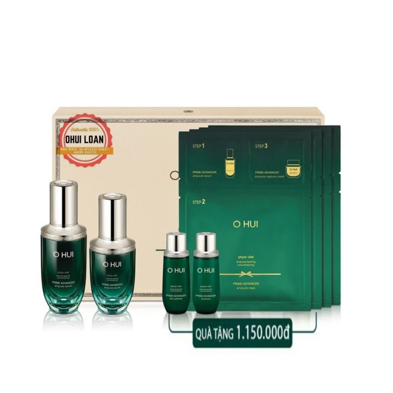 Set tinh chất trắng da chống lão hóa toàn diện OHUI Prime Advancer Ampoule Serum