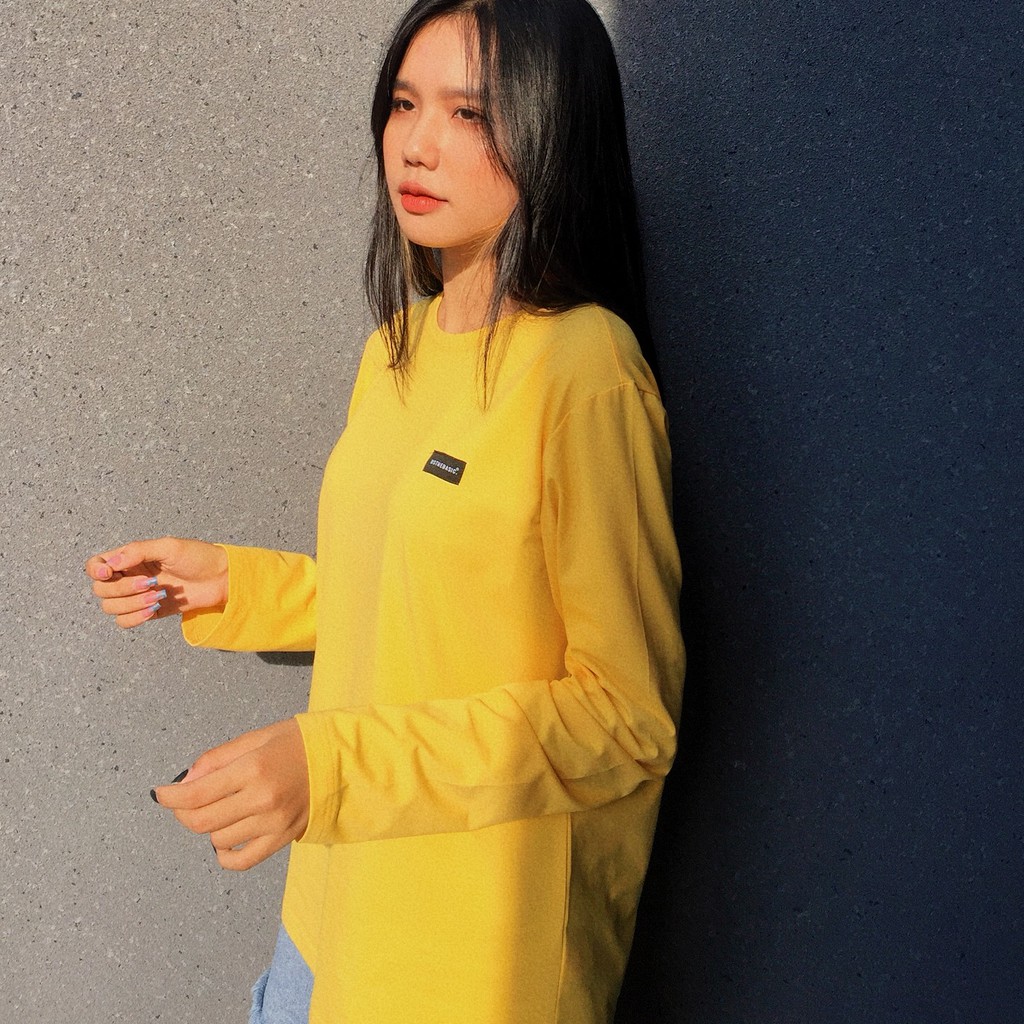 Usthebasic - Áo thun trơn tay dài Unisex Basic