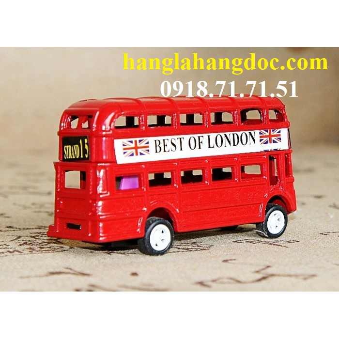 Xe bus 2 tầng biểu tượng độc đáo của London, siêu nhỏ (5x3x9cm)