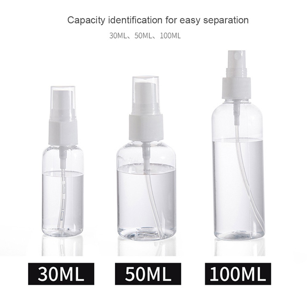 Chai rỗng trong suốt dạng xịt 30/50/100ml dùng đựng nước hoa khi đi du lịch tiện dụng và đa năng