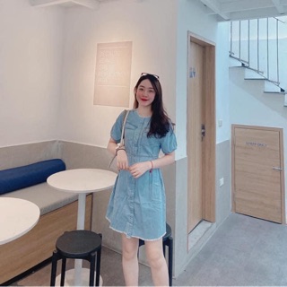 Váy bò zara xanh bạc
