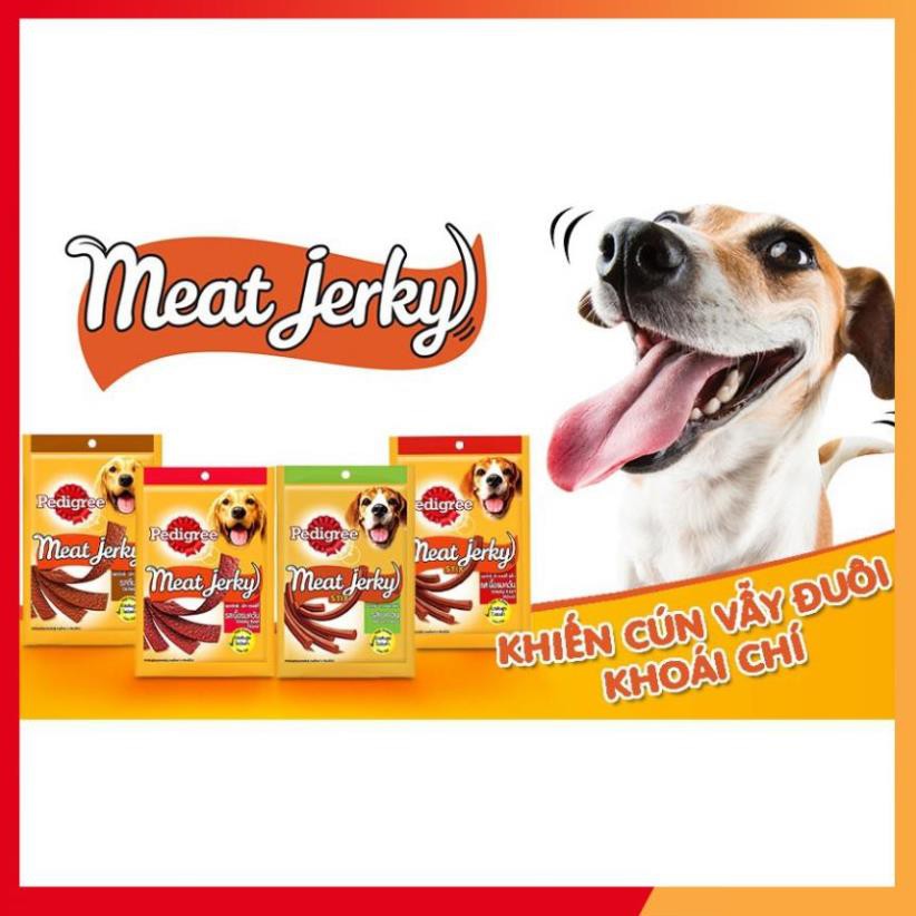 ⚡FREESHIP⚡ Bánh thưởng cho chó Pedigree Meat Jerky 60g, đồ ăn vặt tăng cân sạch răng cho chó POM'S HOUSE