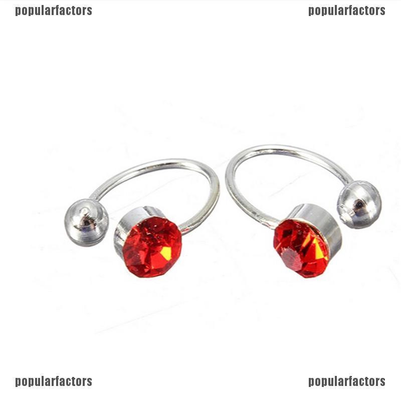 Khuyên Tai Chữ U Đính Đá Thời Trang