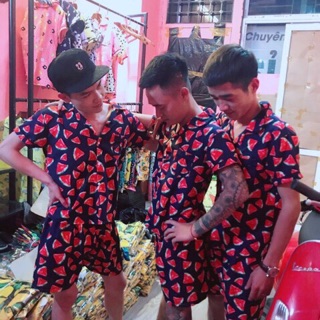 Bộ hoa quả cổ sơ mi đủ size