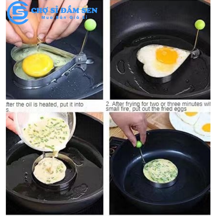 Khuôn Tạo Hình Chiên Trứng set 4 cái- Khuôn Bánh Inox G173-KOPLA