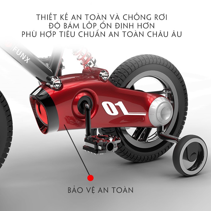 Xe đạp trẻ em Topkids cao cấp kiểu dáng thể thao mẫu mới vành đúc chắc chắn