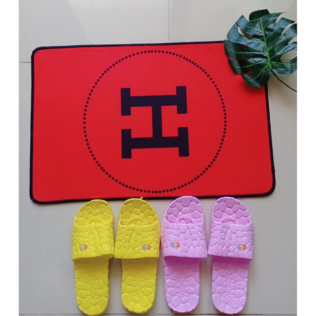 (Thanh lý - giá cũ 85k) Thảm Nỉ Lau Chân Hình Thương Hiệu Chữ H Sang Chảnh Giá Siêu Rẻ Siêu Sốc Siêu Mịn 40x60cm TN10