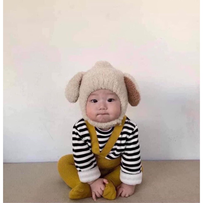 Mũ lên lông cừu cho bé từ 1-4 tuổi