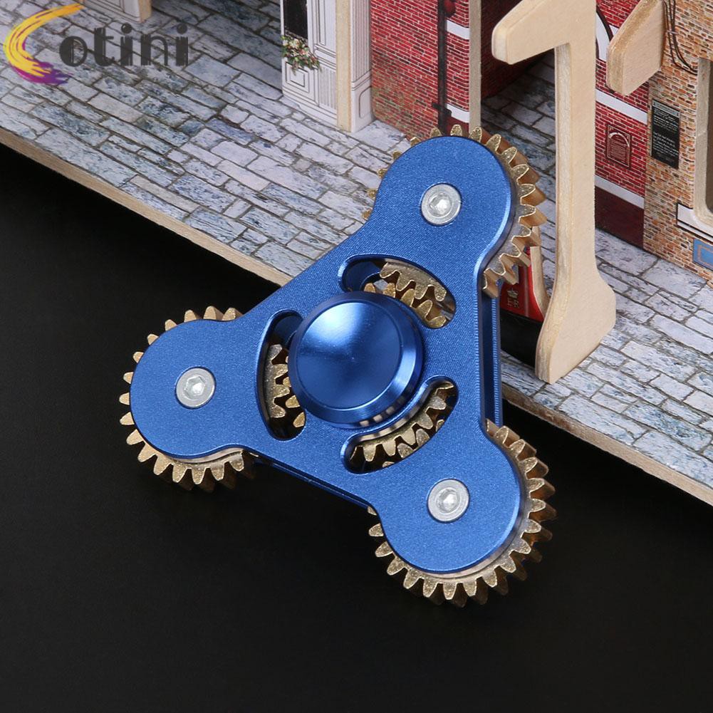 COTINI Metal Triangle Gear Gyro Finger Spinner Fidget Spinner-137450