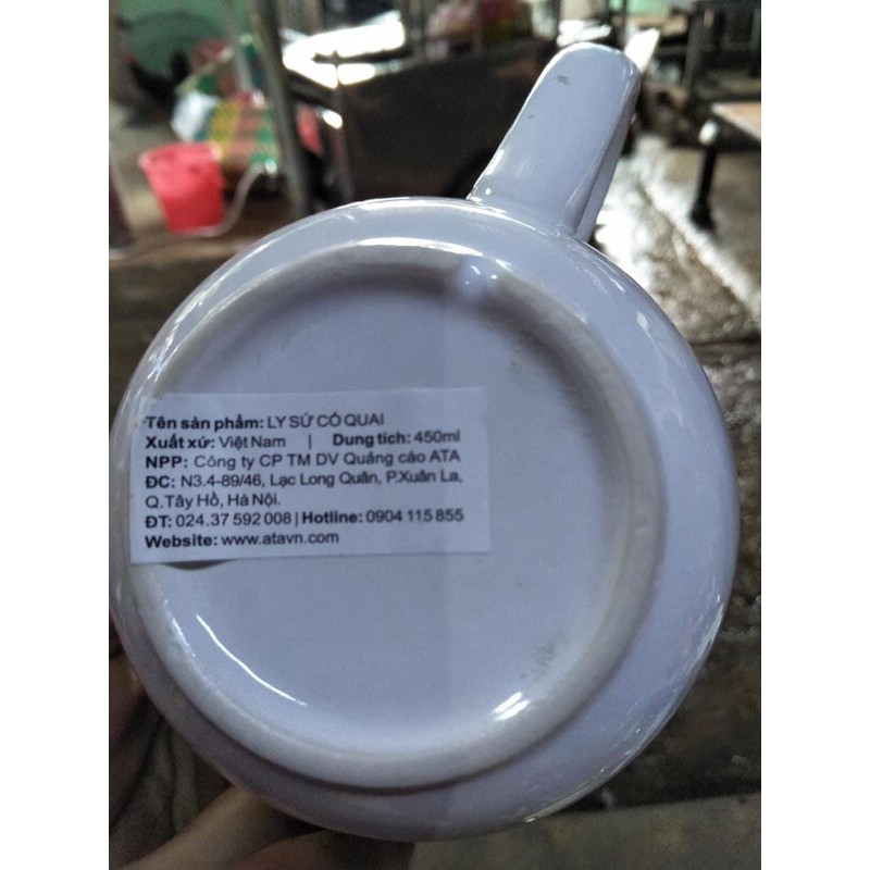 Ly sứ có quai. Hàng Km coca-cola.