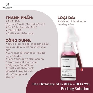 Thanh tẩy da AHA 30% + BHA 2% Peeling Solution - The Ordinary 30ml