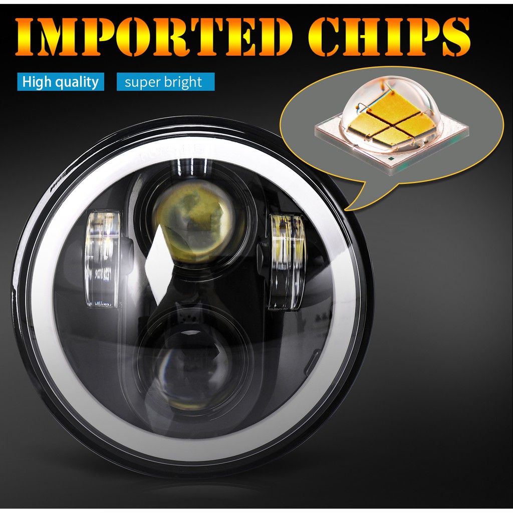 Đèn LED pha / xi nhan sáng trắng 5 3/4&quot; 5.75 dành cho xe Kenworth Peterbilt 359 4000 4040 5506 H5006 H651/466