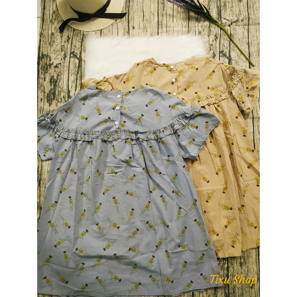 Đầm babydoll hoạ tiết bọ ngựa | BigBuy360 - bigbuy360.vn