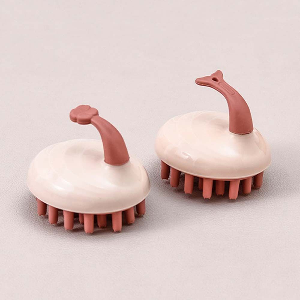 [Hàng mới về] Lược chải tóc mát xa da đầu mềm mại tay cầm xinh xắn tiện dụng