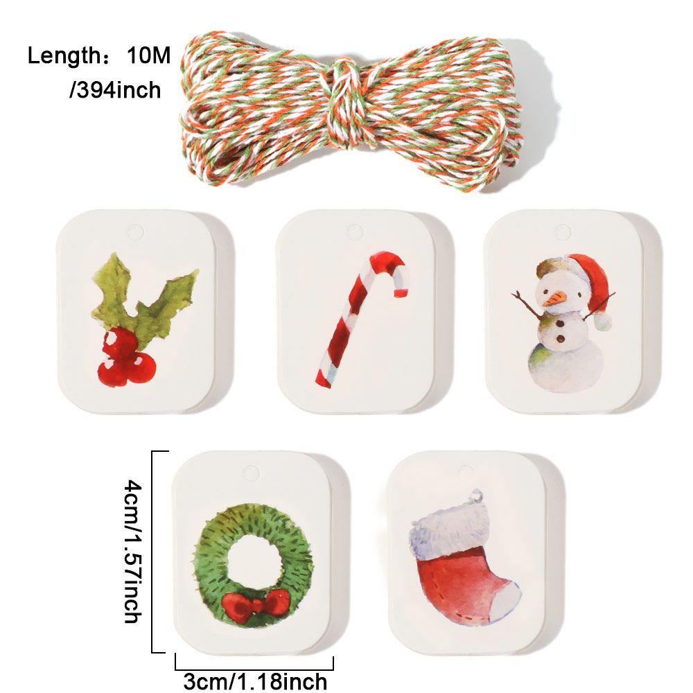 Set 48 / 50 Nhãn Giấy Kraft Gói Quà Giáng Sinh