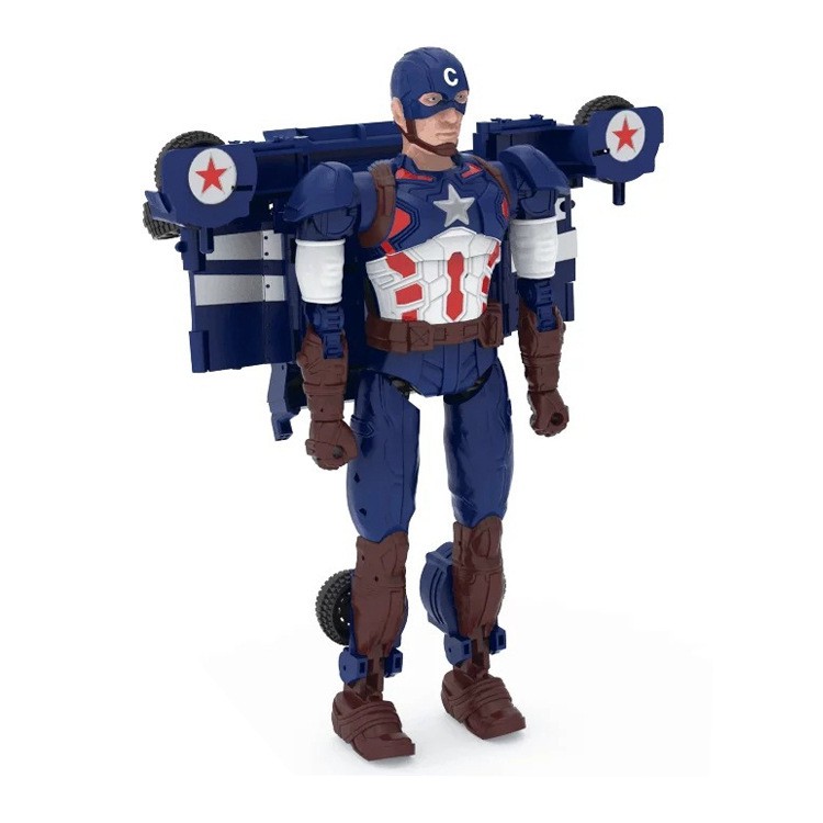 Đồ chơi robot biến hình Captain America - Mô hình siêu anh hùng Revenge League US Team 3