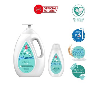 Bộ 2 Chai Sữa tắm Johnson's chứa sữa và gạo 1000ml và chai 200ml - 101058755