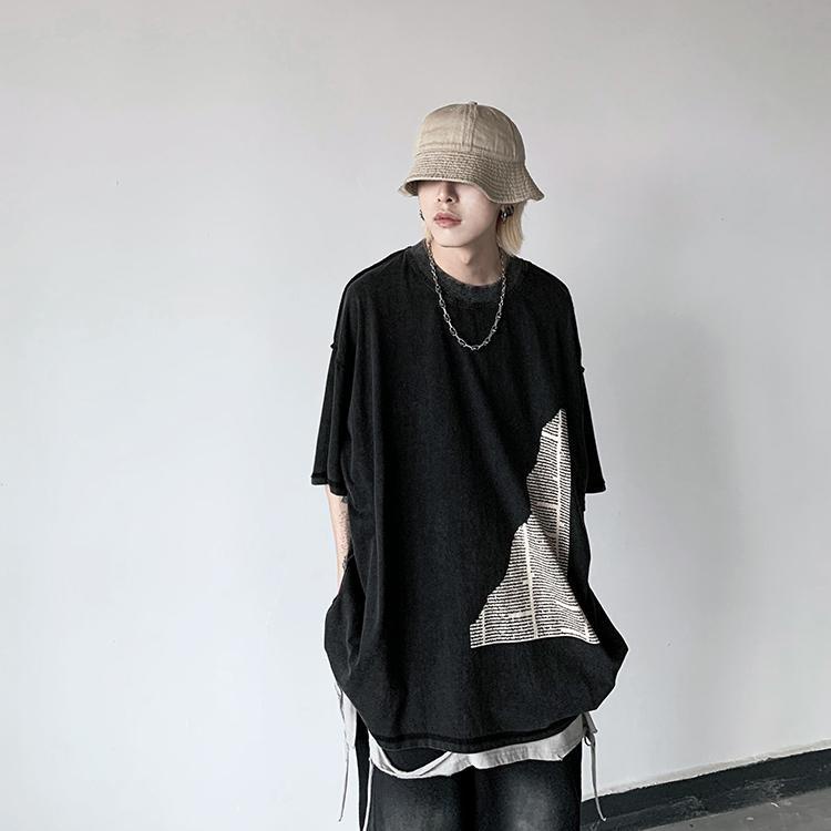 Áo Thun Tay Ngắn Dáng Rộng Phong Cách Hip-Hop Retro Mới Cho Nam