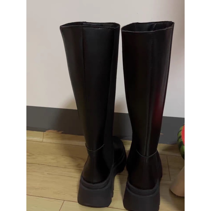 GIÀY BOOT ĐÙI CHUN HAI BÊN KHÔNG KHÓA ĐẾ CAO