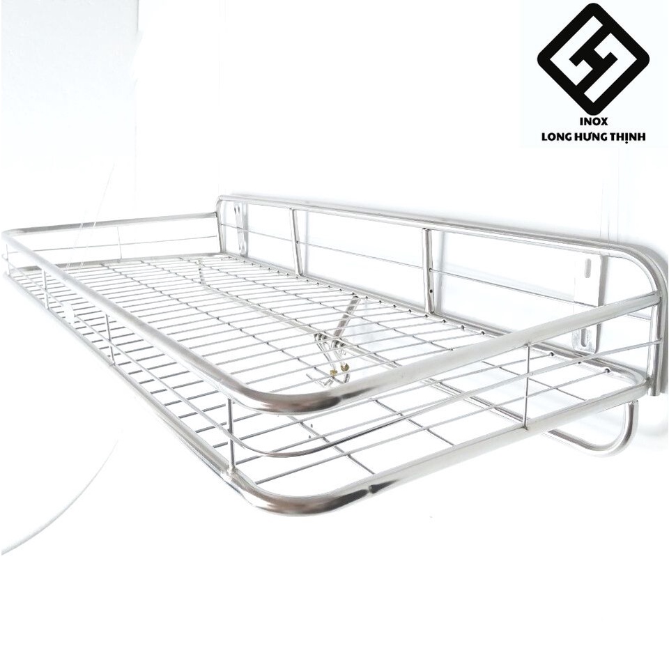 Kệ treo phòng bếp INOX cao cấp 1 tầng , bề mặt sáng bóng, không hoen gỉ, dụng cụ nhà bếp tiện lợi, đủ loại