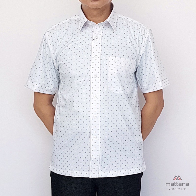 Áo sơ mi ngắn tay nam trung niên hàng công ty SADOGA+ẢNH THẬt