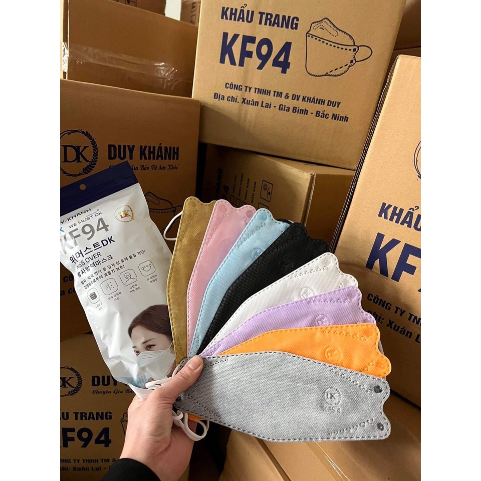 Combo 50 chiếc khẩu trang KF94 Duy Khánh, Công nghệ Hàn Quốc, khánh Khuẩn cao, lọc bụi mịn
