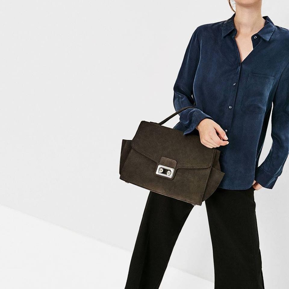 TÚI ZARA DA LỘN MÀU GREY - HÀNG ZARA AUTH