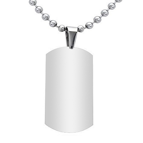 Vòng cổ phối mặt bảng tên bằng thép không gỉ đơn giản thời trang