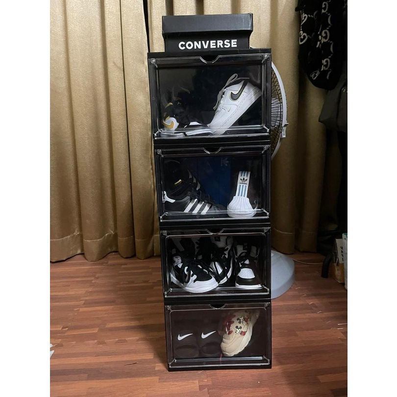 Combo 10 hộp đựng giày Sneaker full Nhựa Cứng Nắp Mở Nam Châm Tiện Lợi