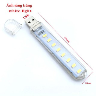 Đèn USB 8 LED ánh sáng trắng-vàng