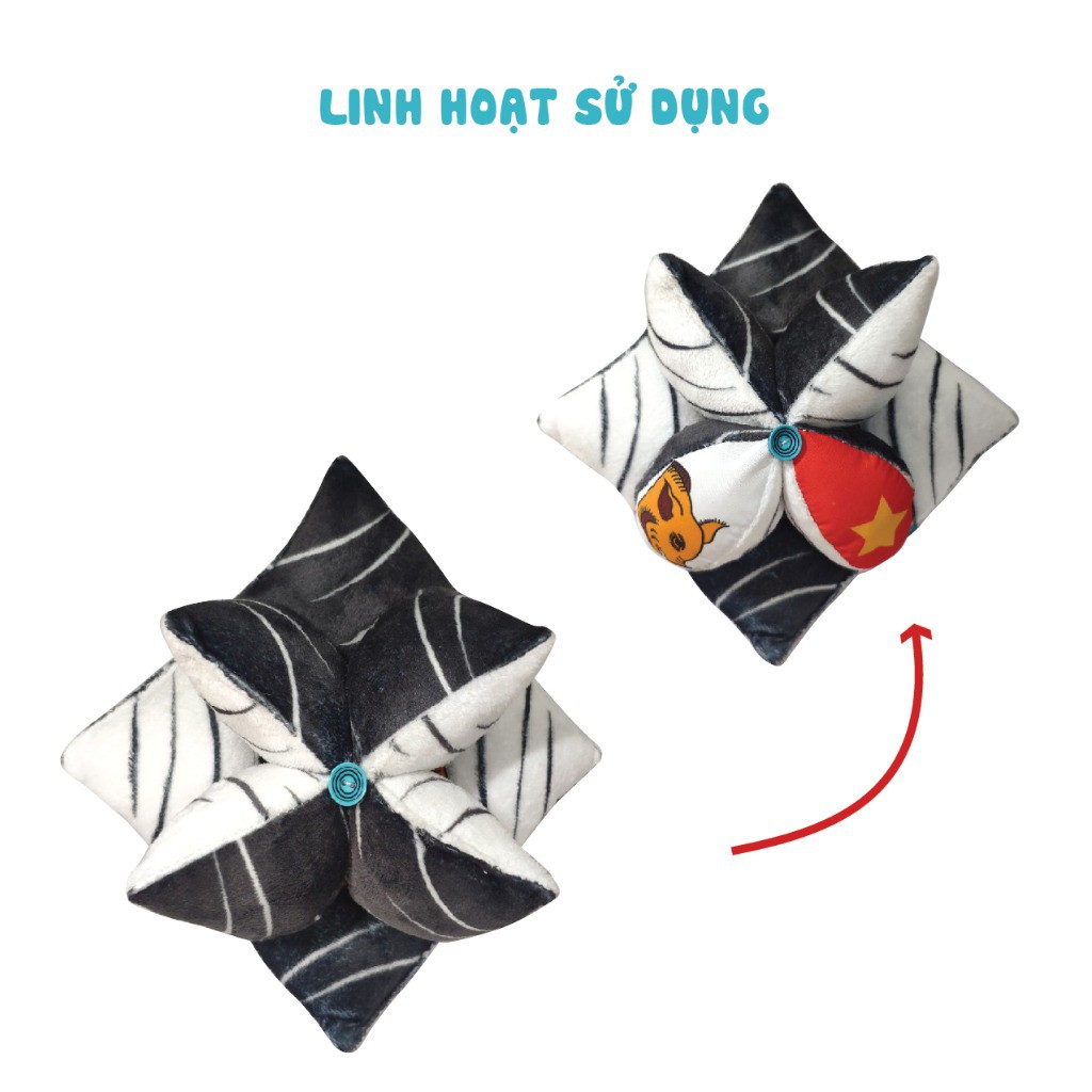 Bóng múi cho bé PiPoVietnam - Bóng múi luyện chân Chủ đề Đông Hồ - Đồ chơi bóng vải Montessori Vietnamese Art