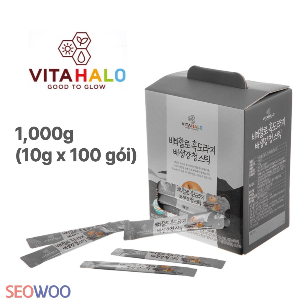 100 gói / Nước ép gừng lê rễ cát cánh đen Vita Halo Korea / Made in Korea