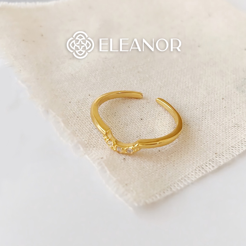 Nhẫn Bạc Eleanor Mạ Vàng 14K Trơn - SP002487