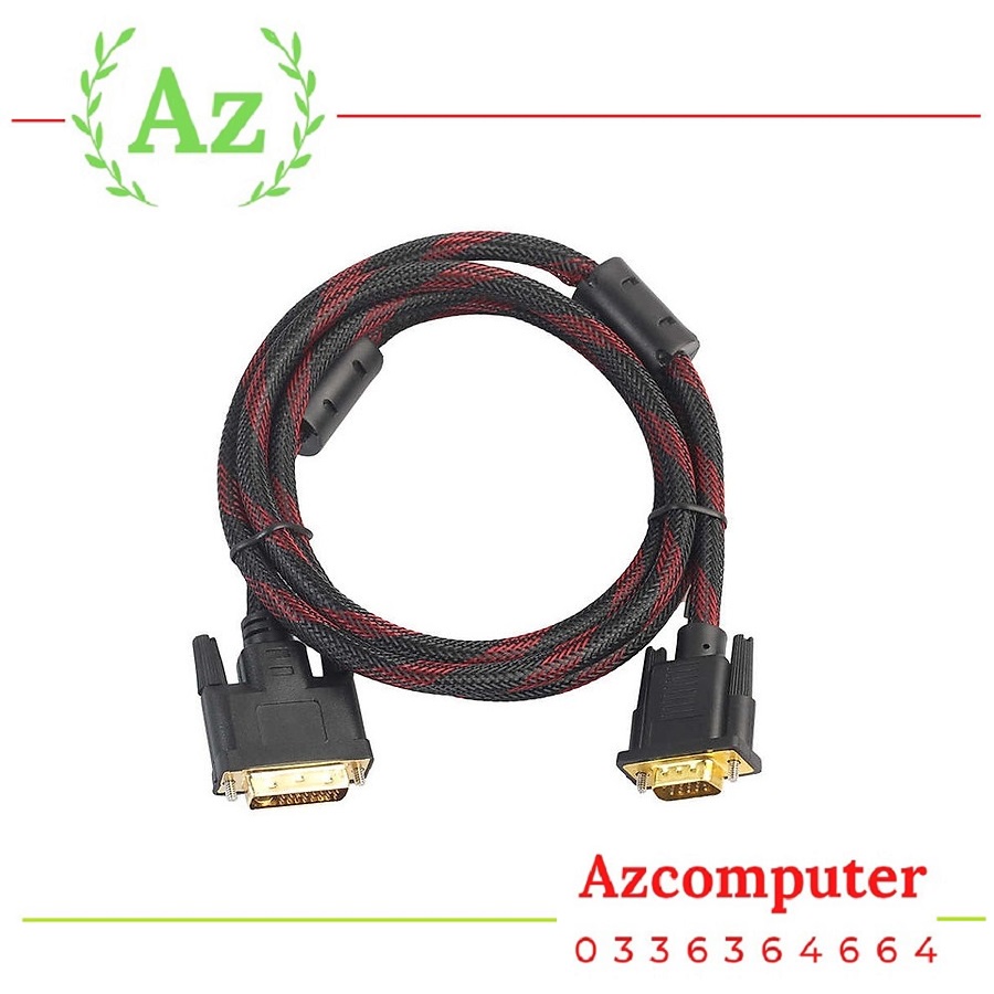 Dây cáp kết nối video DVI-I 24+5 sang VGA dài 1,5M