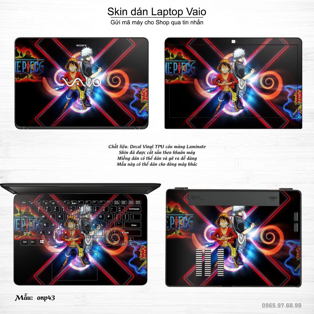 Skin dán Laptop Sony Vaio in hình One Piece _nhiều mẫu 24 (inbox mã máy cho Shop)
