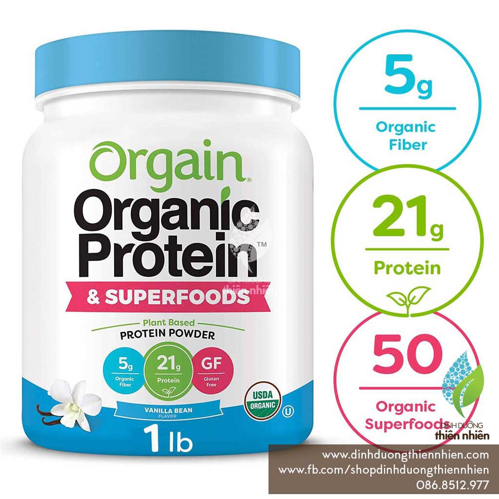 Bột Đạm Rau Củ Quả Organic Orgain Superfoods