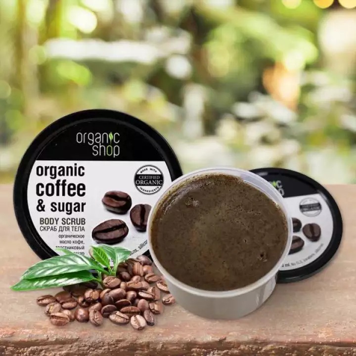 Tẩy Tế Bào Chết Toàn Thân Organic Shop Organic Coffee &amp; Sugar Body Scrub 250ml - Hương Cafe