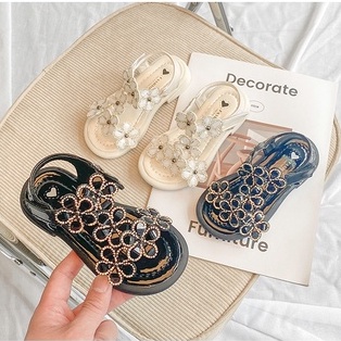 Dép sandal bé gái size 26-36 đính cườm hoa dễ thương