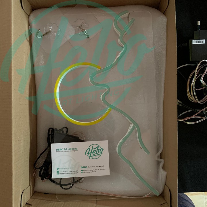 Đèn Trang Trí Neon Sign Hình Núi Và Trăng