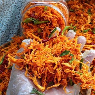 200gr khô gà lá chanh xé cay cực ngon, loại 1, túi zip