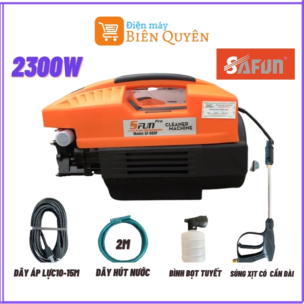 Máy Rửa Xe SAFUN SF888B 2300w Dây Đồng 100% Áp Lực Mạnh Xịt Rửa Điều Hòa Tưới Cây Cảnh Tiện Dụng