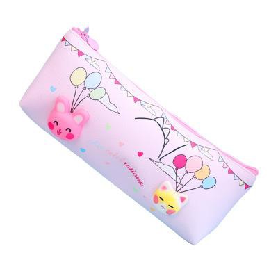 Hộp bút lông khủng long Hb245 hộp bút cute hộp bút dễ thương sticker hình nổi động vật squishy