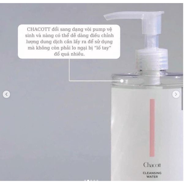 Nước tẩy trang Chacott for Professionals Cleansing Water 500ml