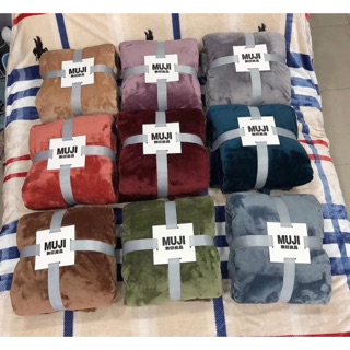 Chăn Lông Thỏ Muji Xuất Nhật [Hàng Đủ Tem Túi Tag]