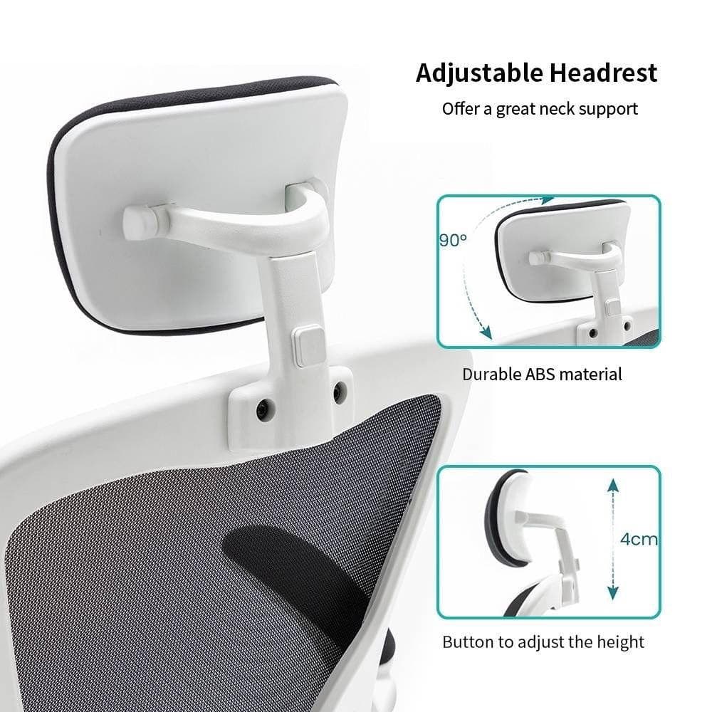 Ghế Văn Phòng Công Thái Học Xiaomi Manson Regal Có Tựa Đầu Giảm Đau Vai Gáy