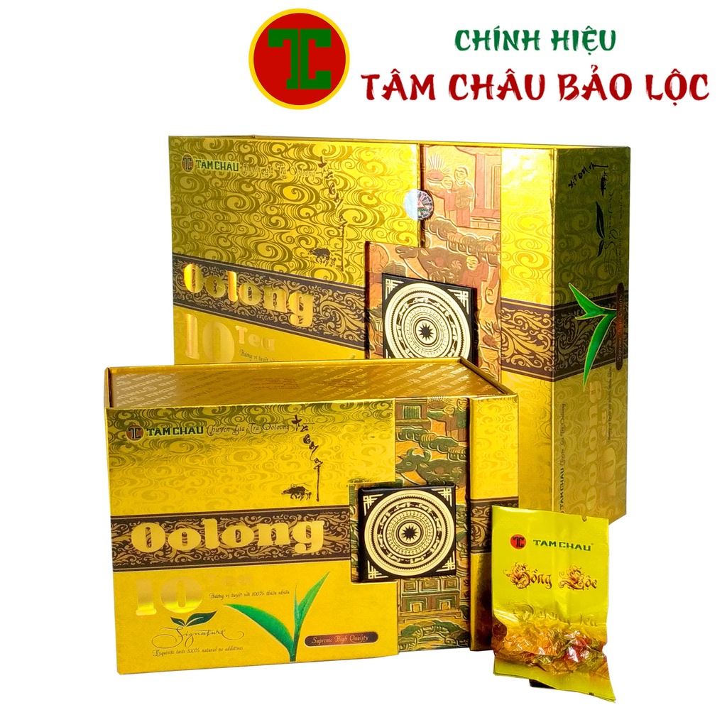 Hộp Trà Biếu Oolong 10 Tea Sang Trọng 320G Chính hiệu TÂM CHÂU BẢO LỘC