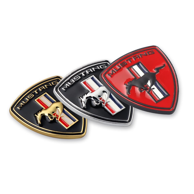 Miếng Dán Logo 3D Bằng Kim Loại Chrome Trang Trí Xe Hơi Ford Mustang Shelby GT fender