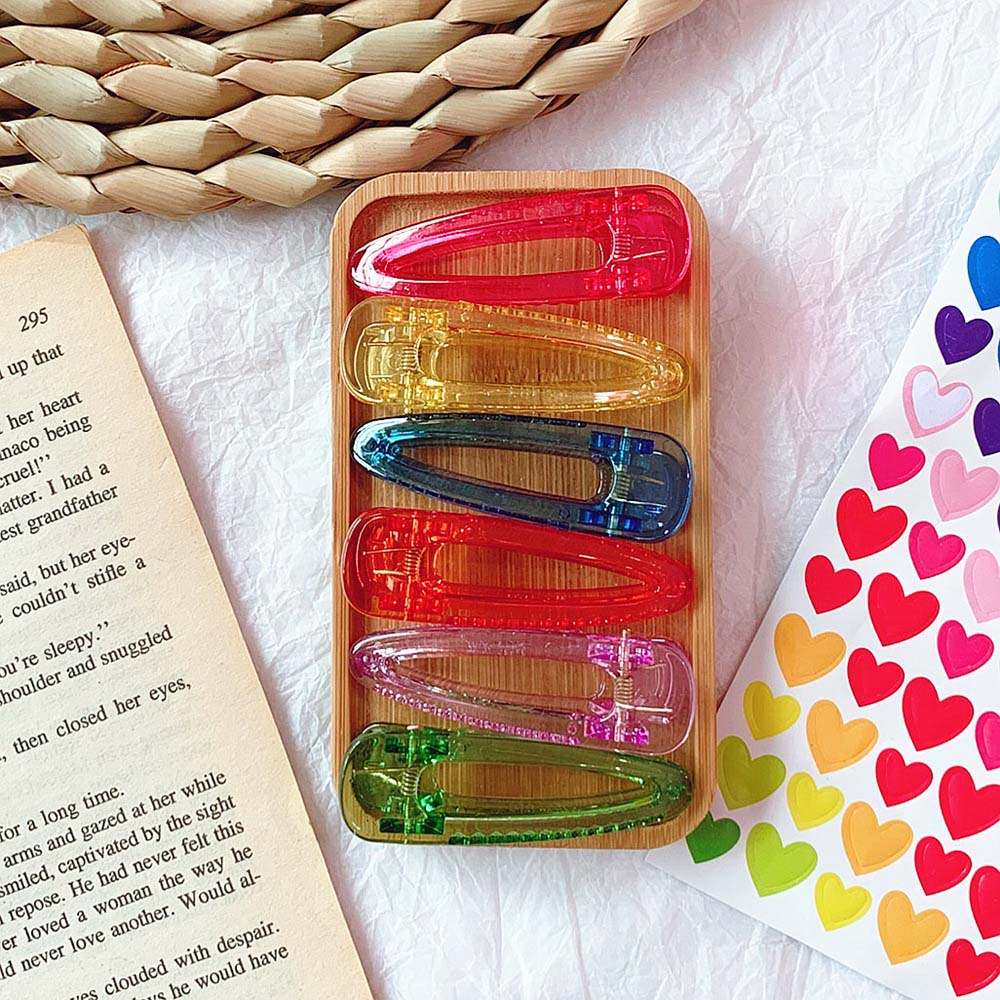 Kẹp Tóc Bằng Nhựa Nhiều Màu Dễ Thương Cho Nữ